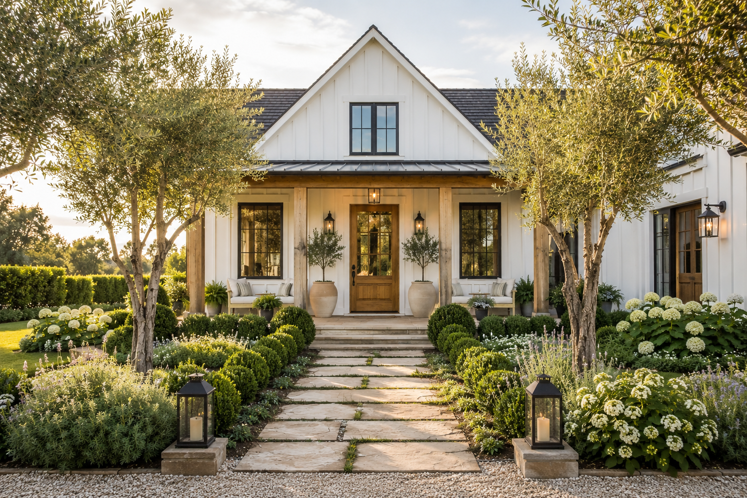 Coastal Modern Farmhouse: 12 Front Yard Ideas That Make Every Home Look More Expensive
